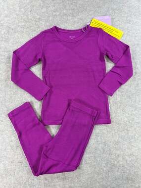 Milk & Coco Berry Waffle Bamboo Pajama Set Girls Size 6y NEW